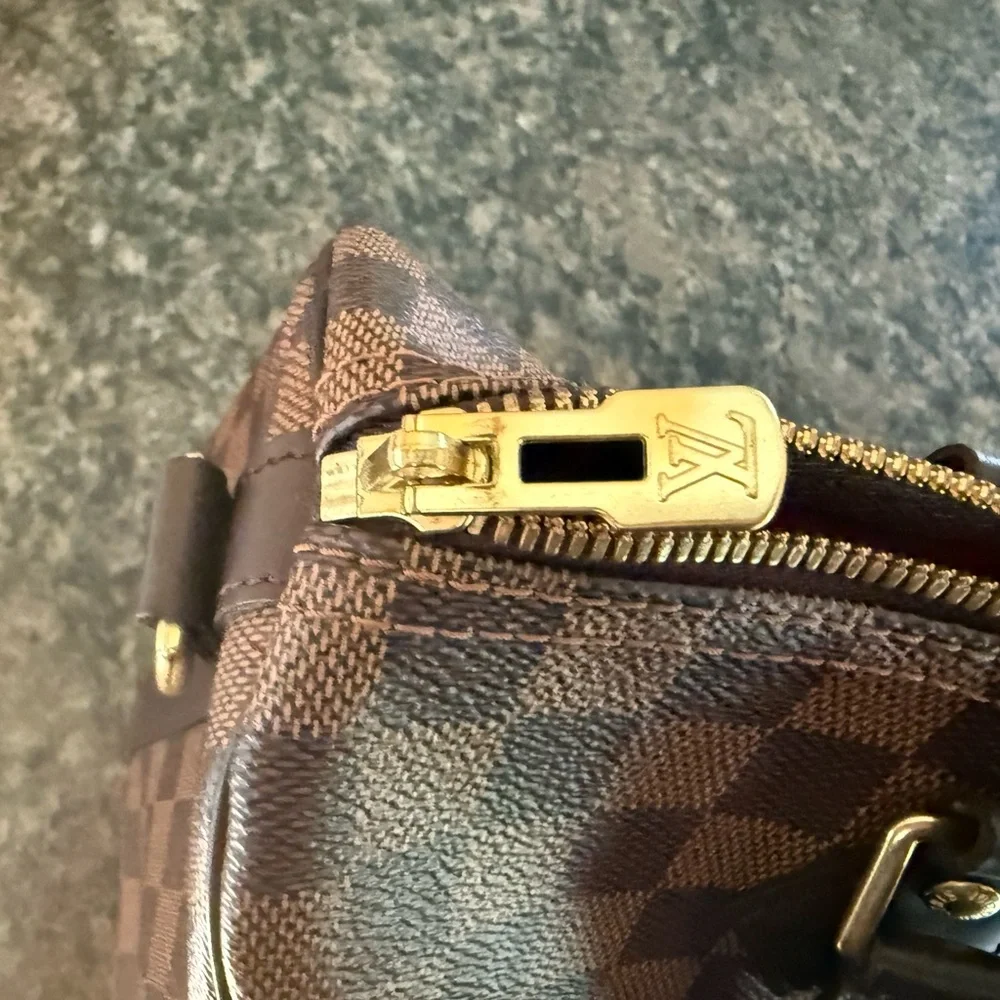 Louis Vuitton Brown Checkered Satchel - Picture 5 of 10